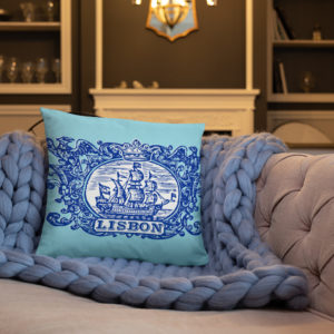 Lisbon Tile Indigo Blue - Square Pillow