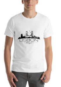 Lisbon City Silhouette – Short-Sleeve Unisex T-Shirt