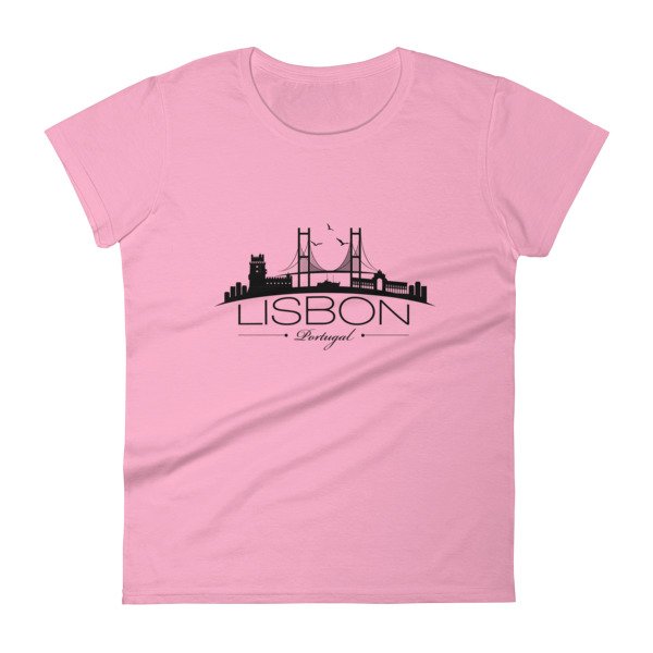 Lisbon City Silhouette - Women's Short Sleeve T-shirt