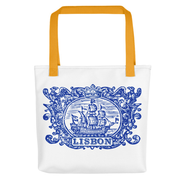 Lisbon Tile Indigo Blue - All-Over Tote Bag