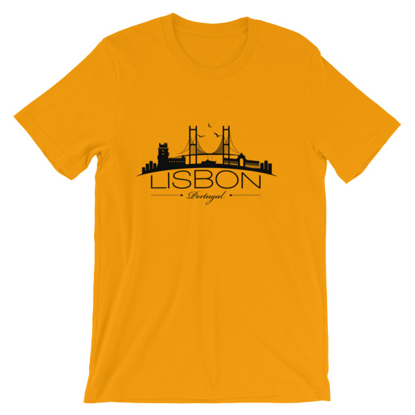 Lisbon City Silhouette – Short-Sleeve Unisex T-Shirt