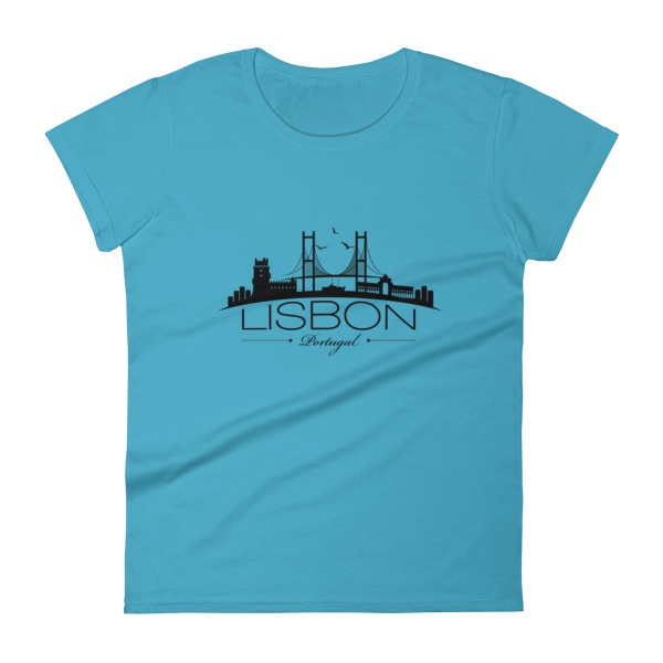 Lisbon City Silhouette - Women's Short Sleeve T-shirt