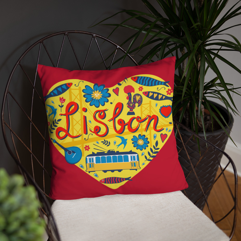 Love For Lisbon - Square Pillow
