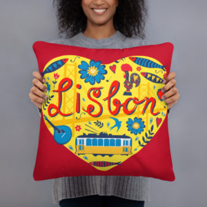 Love For Lisbon - Square Pillow