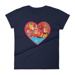 Portugal Love Heart - Women's Short Sleeve T-shirt