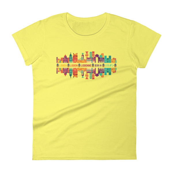 Lisbon Multi Color Silhouette - Women's Short Sleeve T-Shirt