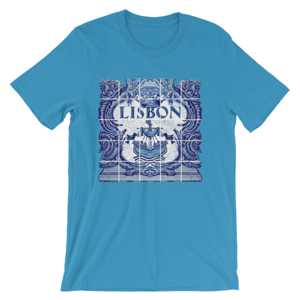 Lisbon Ceramic Tile Blue - Short-Sleeve Unisex T-Shirt