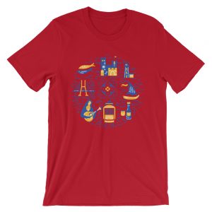 Portugal Symbols Illustration - Short-Sleeve Unisex T-Shirt