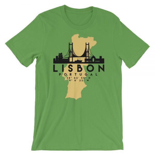 Lisbon Portugal GPS Coordinates - Short-Sleeve Unisex T-Shirt