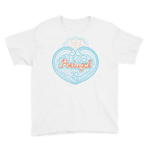 Portugal Blue Wave Heart - Youth Short Sleeve T-Shirt
