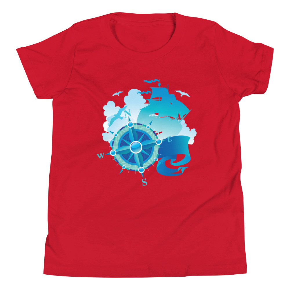 Caravela Rosa dos Ventos – Youth Short Sleeve T-Shirt